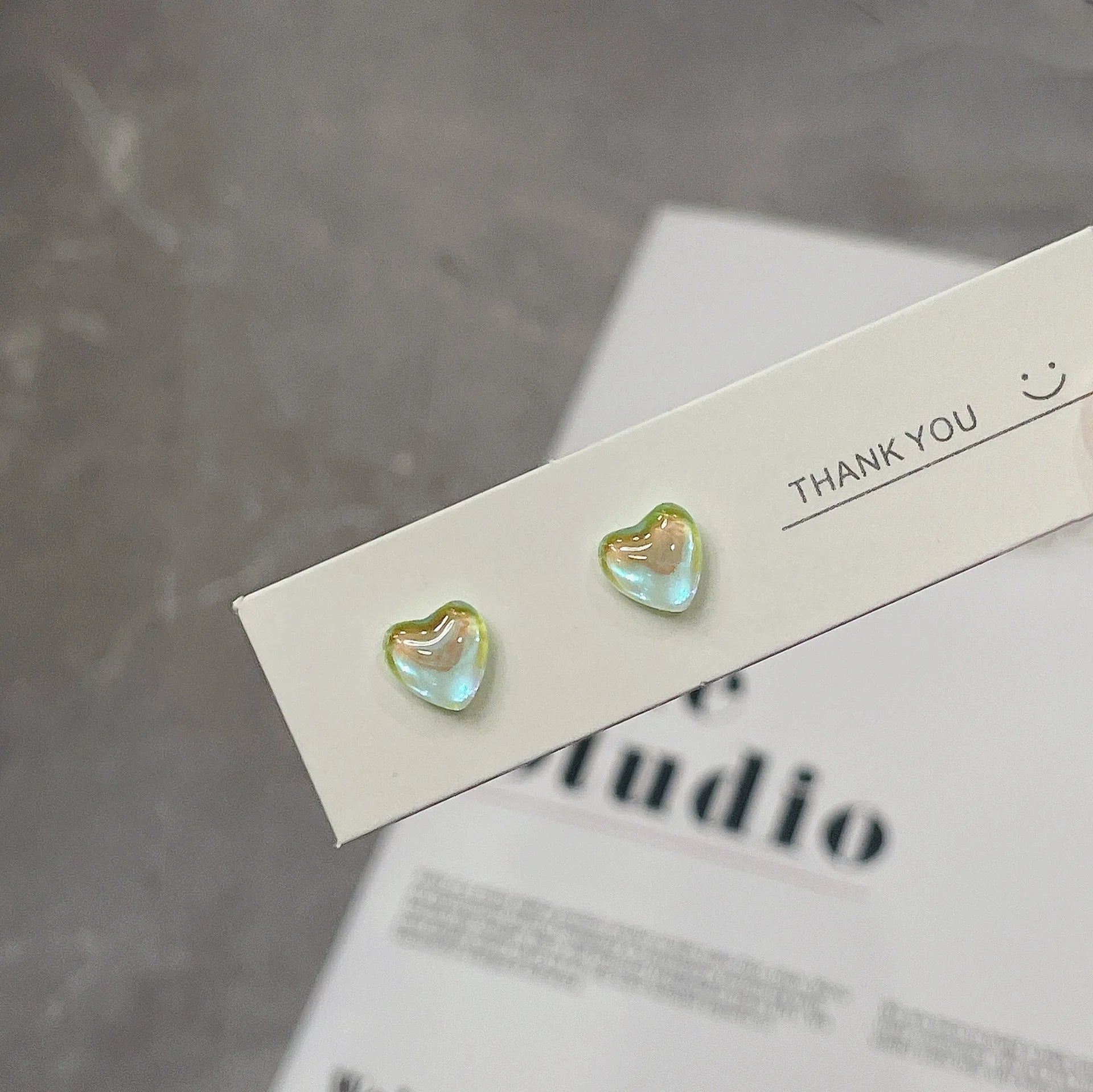 DAIIIBABYYY  -  Fashion Sweet Macaron Candy Colorful Heart Stud Earrings Women Y2K Korean Fashion Girls Party Earring Jewelry Wholesale