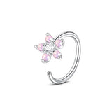 DAIIIBABYYY  -  1Pcs Fashion Star Heart CZ Nose/Lip/Ear Hoops Septum Hoop Nose Ring Crystal Piercing Ear Tragus Cartilage Earrings Body Jewelry