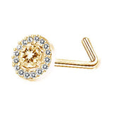 DAIIIBABYYY  -  1PC Stainless Steel Small Nose Rings Crystal Zircon Butterfly Flower Heart Nose Studs 20G Body Piercing Jewelry For Women Men
