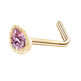 DAIIIBABYYY  -  1PC Stainless Steel Small Nose Rings Crystal Zircon Butterfly Flower Heart Nose Studs 20G Body Piercing Jewelry For Women Men