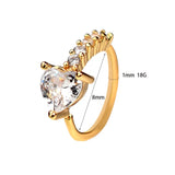 DAIIIBABYYY  -  1Pcs Fashion Star Heart CZ Nose/Lip/Ear Hoops Septum Hoop Nose Ring Crystal Piercing Ear Tragus Cartilage Earrings Body Jewelry