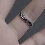DAIIIBABYYY  -  Irregular Black Cross Star Animal Spider Aesthetic Rings For Women Y2K EMO Gothic Ring Grunge Halloween Rave Jewelry Accessories