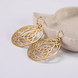 DAIIIBABYYY  -  Triangle Celtic Knot Crescent Edge Stainless Steel Earrings for Women's Fashion and Elegant Talisman Jewelry Gifts