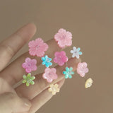 DAIIIBABYYY  -  Colorful Acrylic Flower Stud Earrings Fashionable Dangle Jewelry for Women Girls