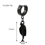 DAIIIBABYYY  -  Fashion Gothic Small Hoop Earrings Set Alloy Korean Style Earrings to Gift Ears Piercing Jewelry Men Accessories for Women