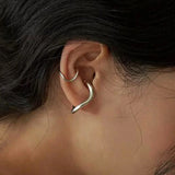 Daiiibabyyy  Punk Irregular Geometric Ear Cuff Earrings for Women Non-Piercing Metal Ear Clip Earring Fake Cartilage Fashion Jewelry Party