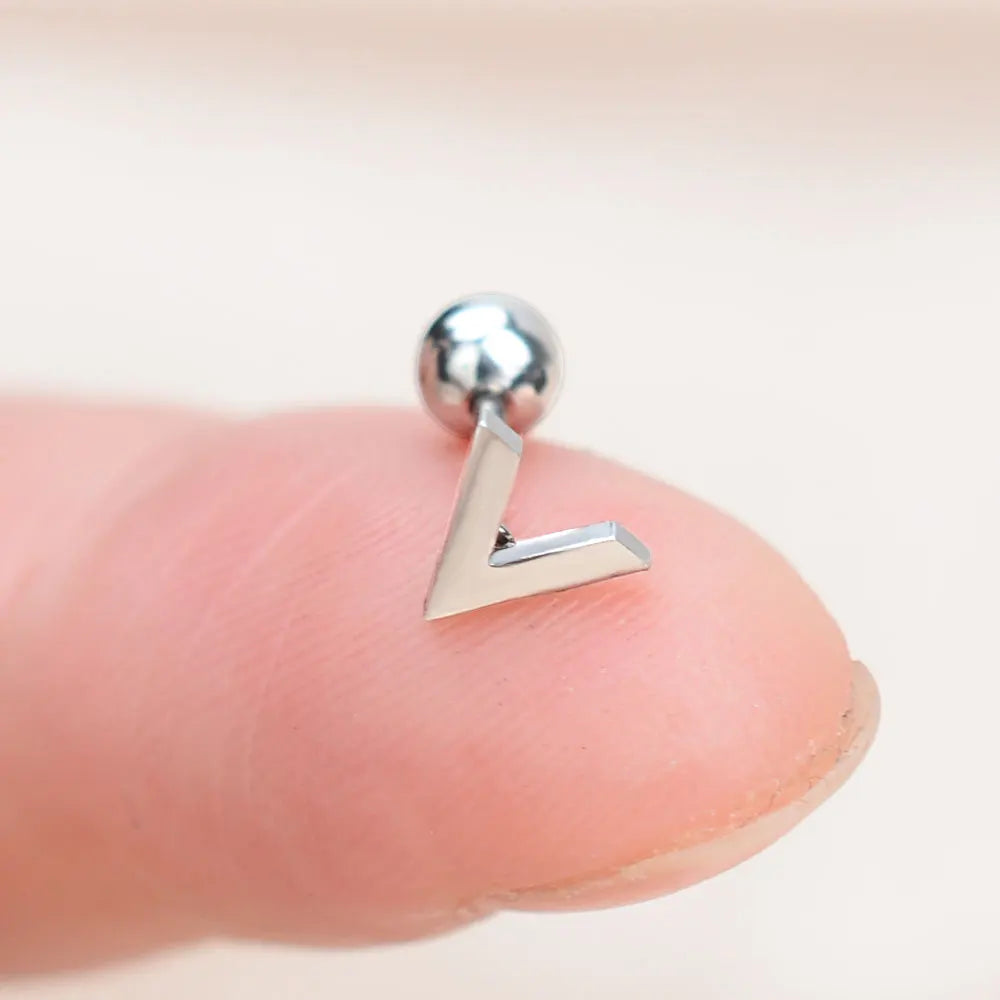 DAIIIBABYYY  -  1Pc Stainless Steel Star Moon Mini Earrings for Women Jewelry  Fashion Heart Butterfly Piercing Stud Earrings for Mother Day