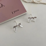 DAIIIBABYYY  -  Design Sweet Cool Style Bow Knot Earrings for Women Simple Korean Bow Earings Piercing Elegant Y2K Jewelry Gifts Dropshipping