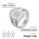 DAIIIBABYYY  -  Geometric Rhombus Ring Stainless Steel Minimalist Women Rings Fashion Jewelry 2024 Valentine's Day Gift for Lover