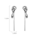 DAIIIBABYYY  -  Fashion Simple Metal Chain Pendant Earrings For Women Personality Popular Long Earrings Travel Jewelry Gift