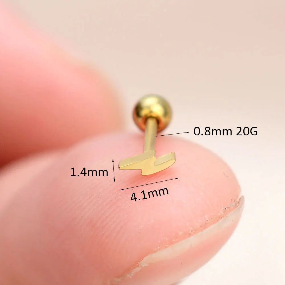 DAIIIBABYYY  -  1Pc Stainless Steel Star Moon Mini Earrings for Women Jewelry  Fashion Heart Butterfly Piercing Stud Earrings for Mother Day