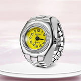 DAIIIBABYYY  -  Kids Cute Cartoon Number Watch Finger Rings Mini Clock Watches Elastic Strap Ring Women Men Funny anillos Jewelry Gift