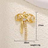 DAIIIBABYYY  -  1 piece Brass Material Cute Zircon Knot Bow Charms For Women DIY Pendant Earrings Bracelet Necklace Jewelry Wholesale