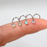 DAIIIBABYYY  -  2PC Fashion Stainless Steel Crystal Nose Septum Piercing Studs 20G Mini Nose Ring Earrings Studs Body Piering Jewelry for Women