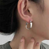 DAIIIBABYYY  -  New Minimalist Geometric Earrings For Women European American Style Personality Buckle Earrings Party Jewelry