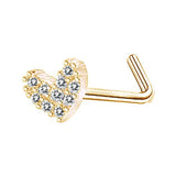 DAIIIBABYYY  -  1PC Stainless Steel Small Nose Rings Crystal Zircon Butterfly Flower Heart Nose Studs 20G Body Piercing Jewelry For Women Men