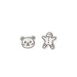 DAIIIBABYYY  -  New Arrival Trendy Cartoon Man & Bear Animal Needle Ladies Stud Earrings Anti Allergy For Women Christmas Gifts