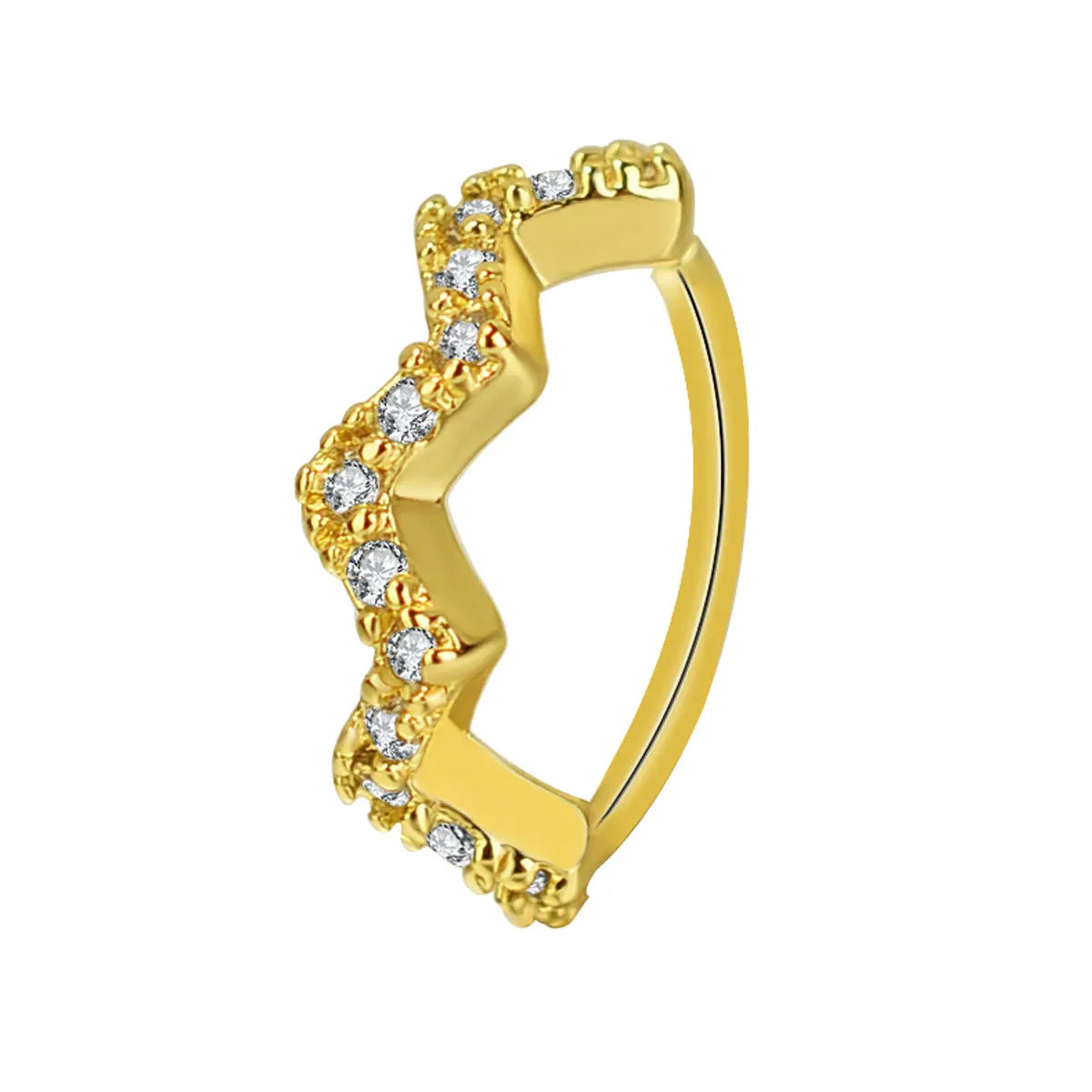 DAIIIBABYYY  -  1Pcs Fashion Star Heart CZ Nose/Lip/Ear Hoops Septum Hoop Nose Ring Crystal Piercing Ear Tragus Cartilage Earrings Body Jewelry