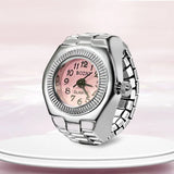 DAIIIBABYYY  -  Kids Cute Cartoon Number Watch Finger Rings Mini Clock Watches Elastic Strap Ring Women Men Funny anillos Jewelry Gift