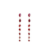 DAIIIBABYYY  -  Geometric long earrings niche simple design tassel earrings
