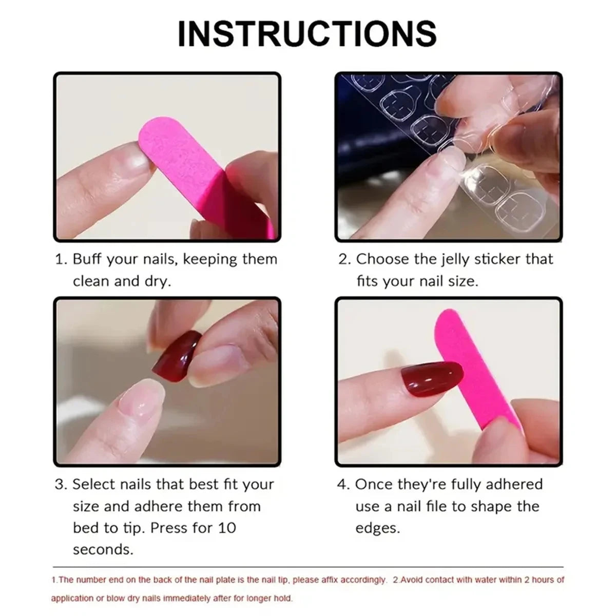 DAIIIBABYYY  -  24pcs Diamond Ballet False Nail Red and Black Star Decor Fake Nail Patches Wearable Removable Lady Coffin Press on Nail Tips