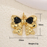DAIIIBABYYY  -  1 piece Brass Material Cute Zircon Knot Bow Charms For Women DIY Pendant Earrings Bracelet Necklace Jewelry Wholesale