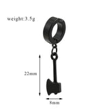 DAIIIBABYYY  -  Fashion Gothic Small Hoop Earrings Set Alloy Korean Style Earrings to Gift Ears Piercing Jewelry Men Accessories for Women