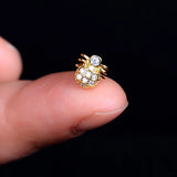 DAIIIBABYYY  -  1pcs New Style Stainless Steel Ear Piercing Cz Stud Earrings Snake Moon Round Ball Arc Cartilage Helix Conch Screw Back Earring