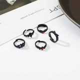 DAIIIBABYYY  -  Gothic Style Metal Set Rings Fashion Jewelry Open Ring for Men Jewelry Trendy Finger Ring Women Accessories Friend Gifts