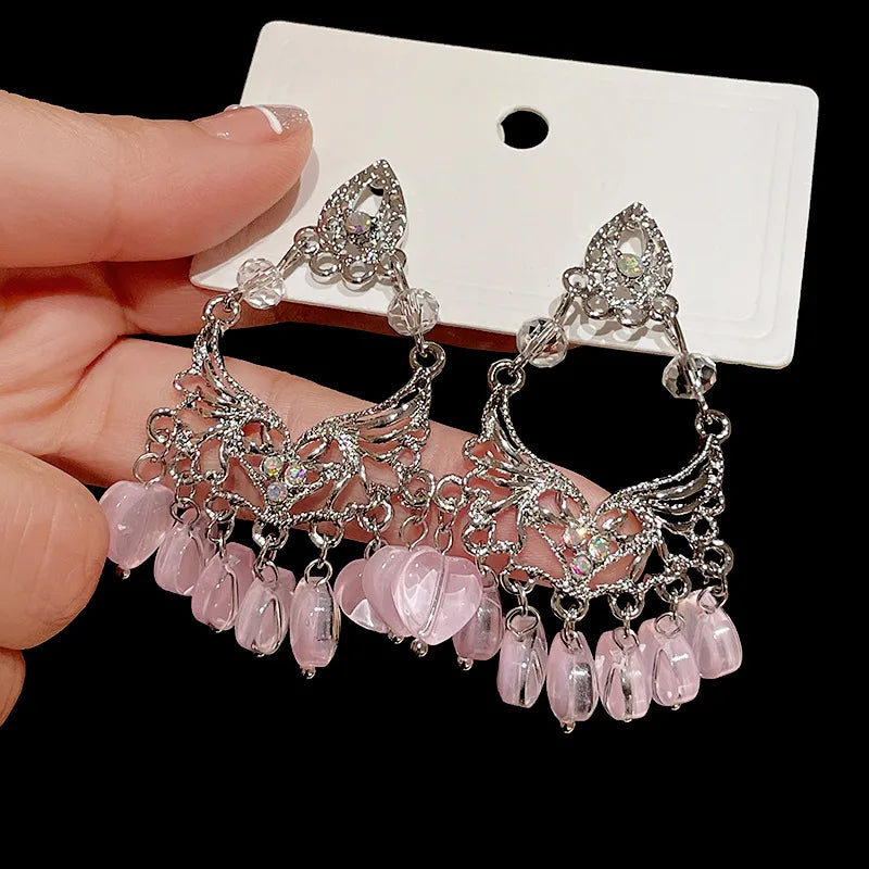 DAIIIBABYYY  -  Love resin earrings European and American fashion luxury earrings