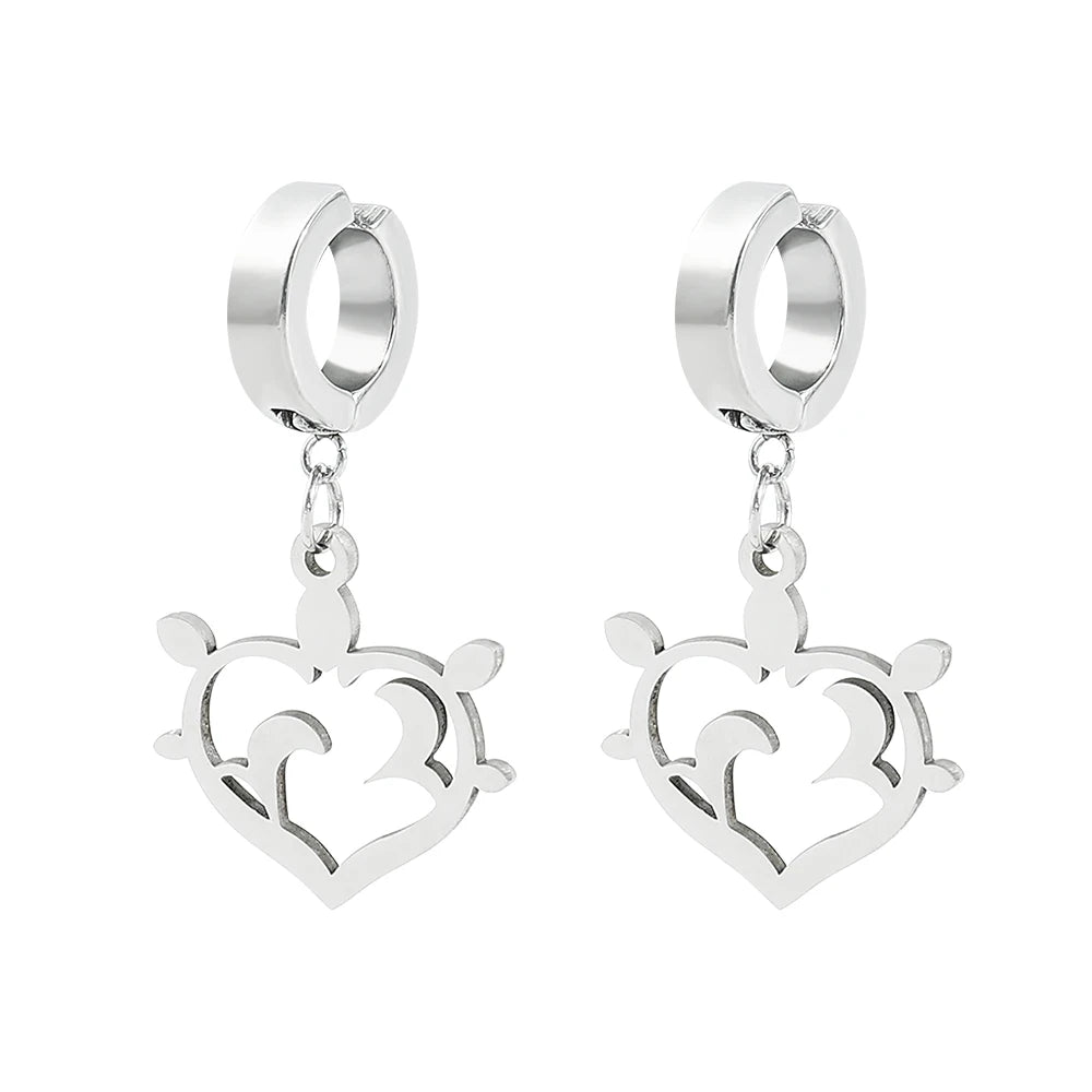 DAIIIBABYYY  -  Genshin Impact Earrings Stainless Steel Jewelry God's Eye Pyro Hydro Anemo Electro Dengro Cyro Geo Element Anime Peripheral
