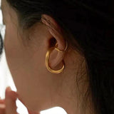Daiiibabyyy  Punk Irregular Geometric Ear Cuff Earrings for Women Non-Piercing Metal Ear Clip Earring Fake Cartilage Fashion Jewelry Party