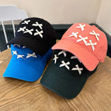 Bow Baseball Cap For Men&Women Soft Top Snapback Hats Unisex Solid Visor Hats Outdoor Sports Hip Hop Sunscreen Hat Cap