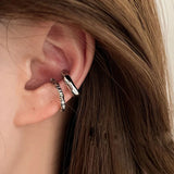 Daiiibabyyy  Punk Irregular Geometric Ear Cuff Earrings for Women Non-Piercing Metal Ear Clip Earring Fake Cartilage Fashion Jewelry Party
