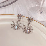 DAIIIBABYYY  -  Personality Hot Studs Halloween New Dark Gothic Spider Earrings Spider Web Chain Ear Bone Clip Jewelry Anniversary Punk Gift