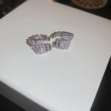 DAIIIBABYYY  -  Punk Snake C Shaped Ear Clip Earrings for Women Men Shiny Inlaid Zircon Without Piercing Earrings Ear Cuffs Party Jewelry