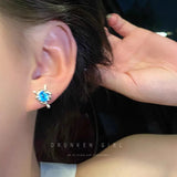 DAIIIBABYYY  -  Cute Green Blue Evil Monster Eyes Stud Earrings Women Kids Halloween Animal Rabbit Big Eyes Goth Cross Earring Jewelry