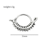DAIIIBABYYY  -  Fashion Punk Stainless Steel Nose Ring Silver Color Gothic Insect Nose Rings For Women Men Body Cartilage Piercing Jewelry