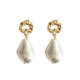 DAIIIBABYYY  -  New Arrival Korea Elegant Irregular Pearl Dangle Earrings For Women Fashion Simple Water Drop Jewelry Party Gifts
