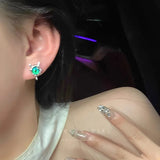 DAIIIBABYYY  -  Cute Green Blue Evil Monster Eyes Stud Earrings Women Kids Halloween Animal Rabbit Big Eyes Goth Cross Earring Jewelry