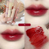Daiiibabyyy New Lip Glaze Mirror Lip Gloss Waterproof Moisturizing Lasting Transparent Jelly Non-Stick Cup Women Beauty Makeup Lip Cosmetic