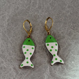Daiiibabyyy  Summer Colorful Tropical Fish Stainless Steel Hoop Earrings