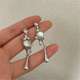 DAIIIBABYYY  -  Irregular Metal Crystal Drop Earrings For Women Unique Design Personality Water Drop Opal Earrings Fashion Jewelry