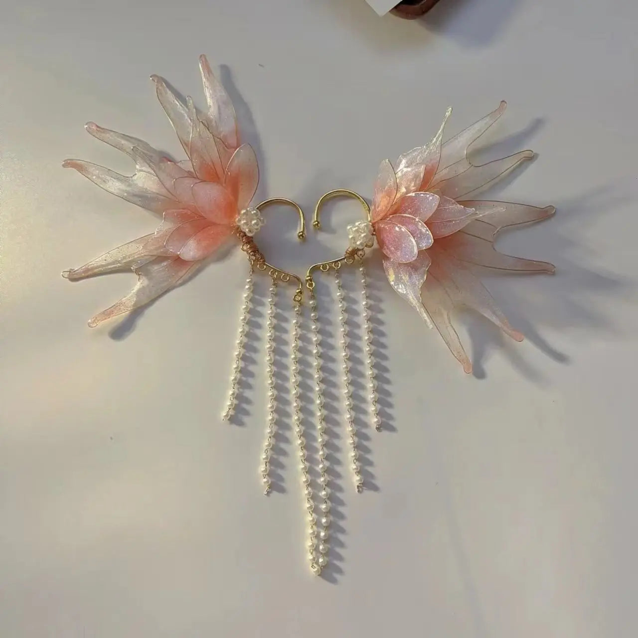 DAIIIBABYYY  -  Summer Sweet Fairy Cosplay Hanfu Accessories Female Mermaid Earrings Ear Hook Elf Tassel Hair Accessories Photography Props