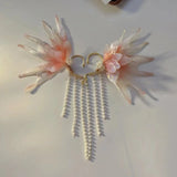 DAIIIBABYYY  -  Summer Sweet Fairy Cosplay Hanfu Accessories Female Mermaid Earrings Ear Hook Elf Tassel Hair Accessories Photography Props