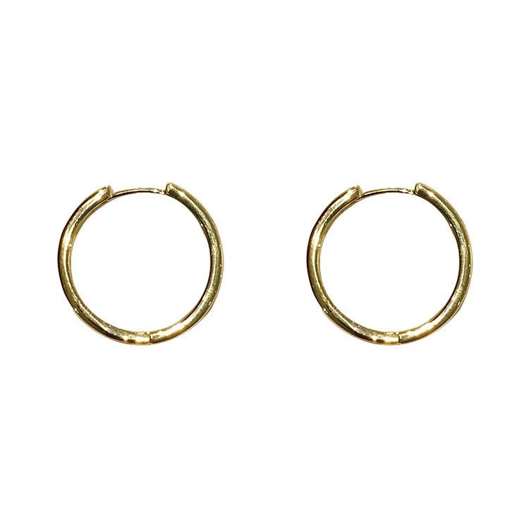 DAIIIBABYYY  -  New Fashion Classics Simple Round Hoop Earrings for Women Circle Girls Shiny Delicate Party Womens Jewelry New Arrival