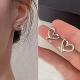 DAIIIBABYYY  -  Fashion Irregular Heart Ear Clips Women Silicone Earring Without Piercing Fashion Girls Banquet Heart Ear Clip Earrings Jewelry