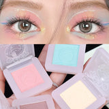 Daiiibabyyy 1PC Mashed Potatoes Green Pink Eyeshadow Palette Long Lasting Glitter Highlighter Silkworm Shiny Eyeshadow Eyes Makeup Cosmetics
