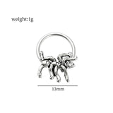 DAIIIBABYYY  -  Fashion Punk Stainless Steel Nose Ring Silver Color Gothic Insect Nose Rings For Women Men Body Cartilage Piercing Jewelry