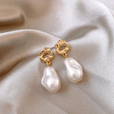 DAIIIBABYYY  -  New Arrival Korea Elegant Irregular Pearl Dangle Earrings For Women Fashion Simple Water Drop Jewelry Party Gifts